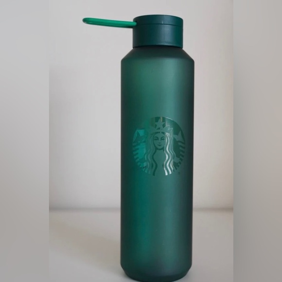 Starbucks Matte Green Water Bottle Tumbler Plastic Cup Venti 24oz NWT 2022 To Go - Picture 11 of 14